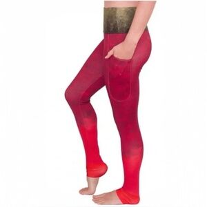 Waterlust Sockeye Salmon Leggings L Swim Surf Dive
